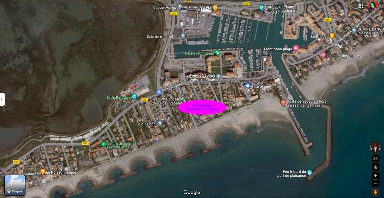 La Perle Bleue, 100 M De La Plage, Parking, Wifi Frontignan Exterior foto
